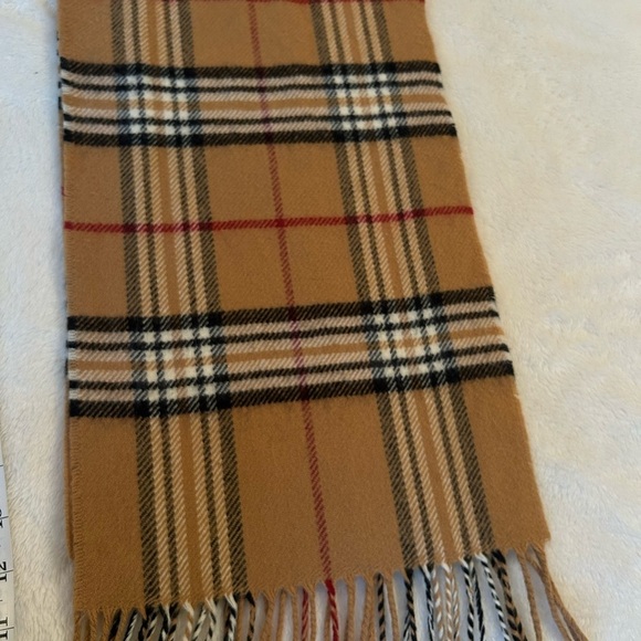 Classic Tan Plaid Scarf - Picture 3 of 3